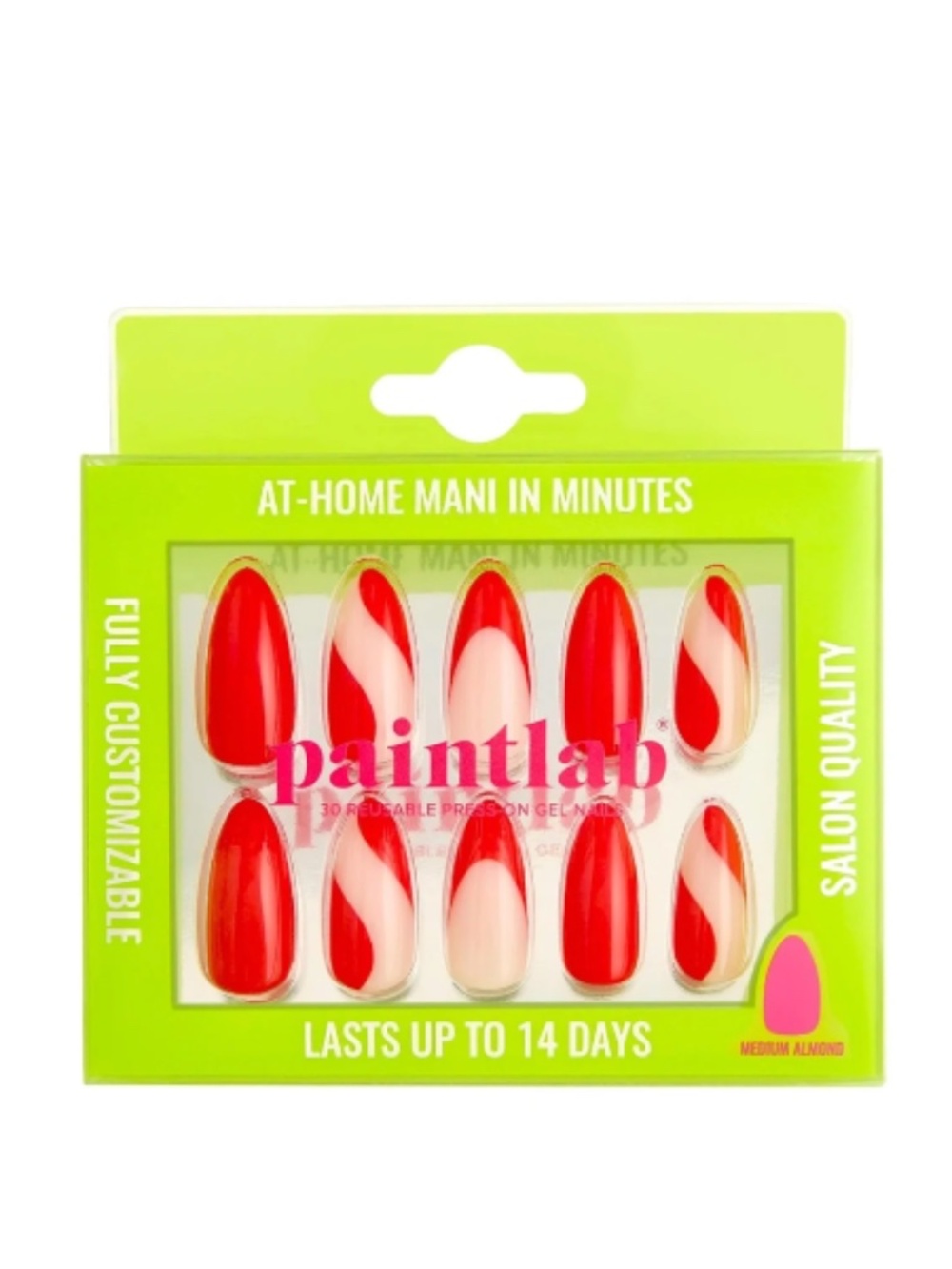 PaintLab Scarlet Swirl Press-On Nails
